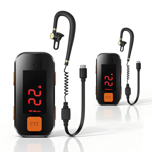 2 Pack Mini Walkie Talkies, Waterproof Small Walkie Talkies, Portable Two Way Radio with Earpieces for Outdoor Sports, Restaurants, Retail Stores, Baseball, Hospital, Biking, Adults Use
