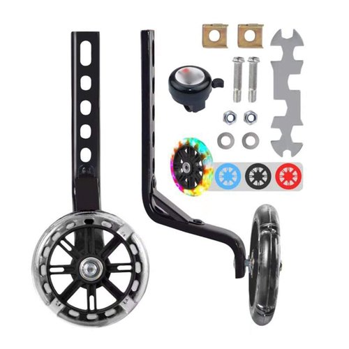 Tayizoo Training Wheels for Bike,Compatible for Bikes of 12/14/16/18/20 Inch,Flash Mute Wheel,1 Pair