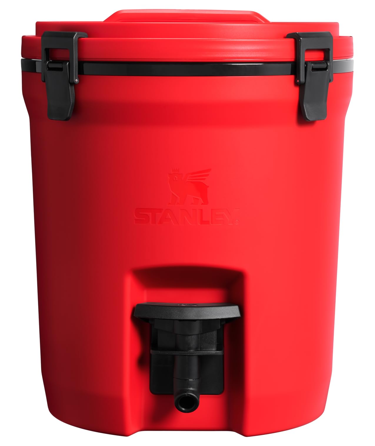 Stanley Adventure Fast Flow Water Jug 2 Gallon | Leakproof Ice Water Dispenser | Insulated Beverage Cooler | Easy Pour Spigot and Latched Foam Lid | BPA-Free | Chili Black