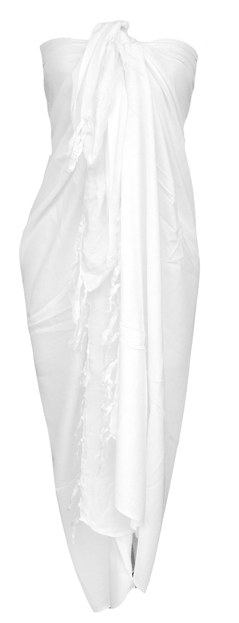 White One Size Sarong Wrap from Bali Beach Cover Up