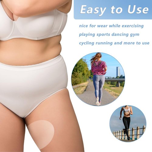 TWZKXC 40 Pcs Thigh Inner Anti Chafing Sticker, Transparent Thighs Prevention Anti Friction Pad Invisible Thigh Tapes Chafe for Rubbing Protect Silent Sticker(Transparent Invisible)