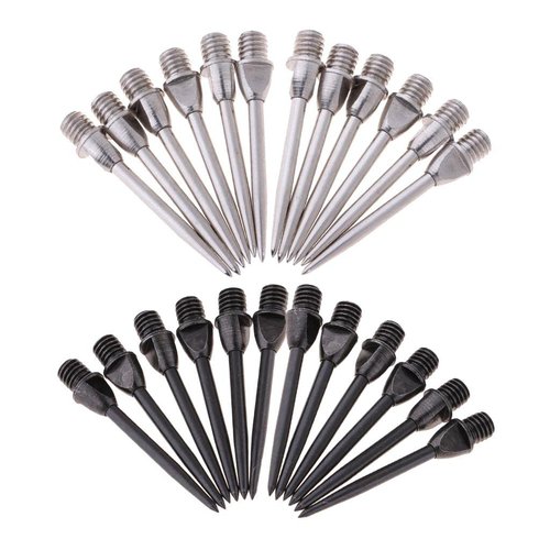 misppro 24PCS Hammer Head Tips Standard Moveable Points - Black Steel Converter Points for Darts