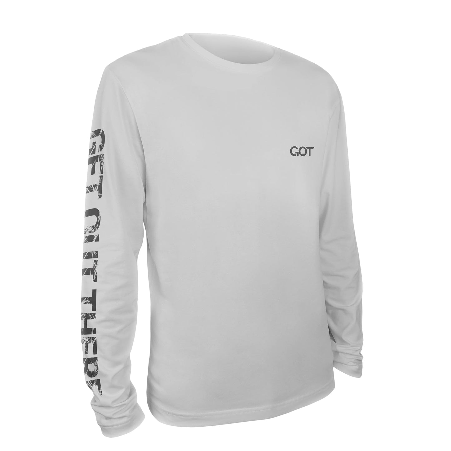 GOT Sports UPF 50+ Fishing T Shirts for Men Women Long Sleeve - UV Sun Protection, Lightweight (Gray American Flag Shirt X-Large)