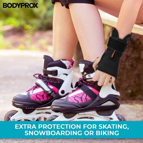Bodyprox Wrist Guards (1 Pair) for Snowboarding, Skateboarding and Inline Skating, Sports Protection Wrist Guard (Small)