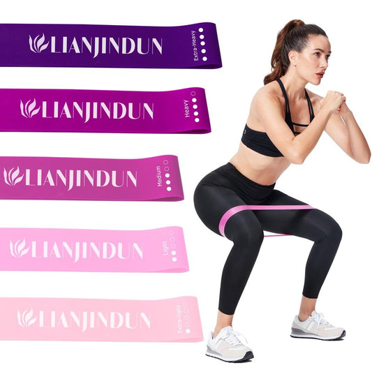 5 Set of Resistance Bands for Working Out for Women & Men, Elastic Band for Home Gym Exercise Workout, Stretch Bands, Loop Exercise Bands for Fitness, Strength, Physical Therapy, Yoga, Pilates