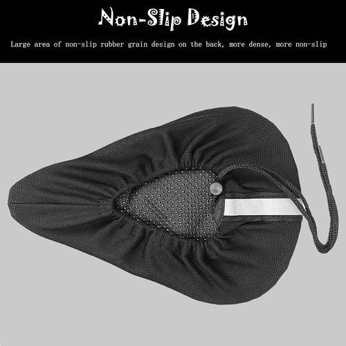 Liyamobu Kids Gel Bike Seat Cushion Cover for Boys & Girls, 9"x6" Breathable & Extra Soft Memory Foam Children Bicycle Saddle Pad with Water&Dust Resistant Cover