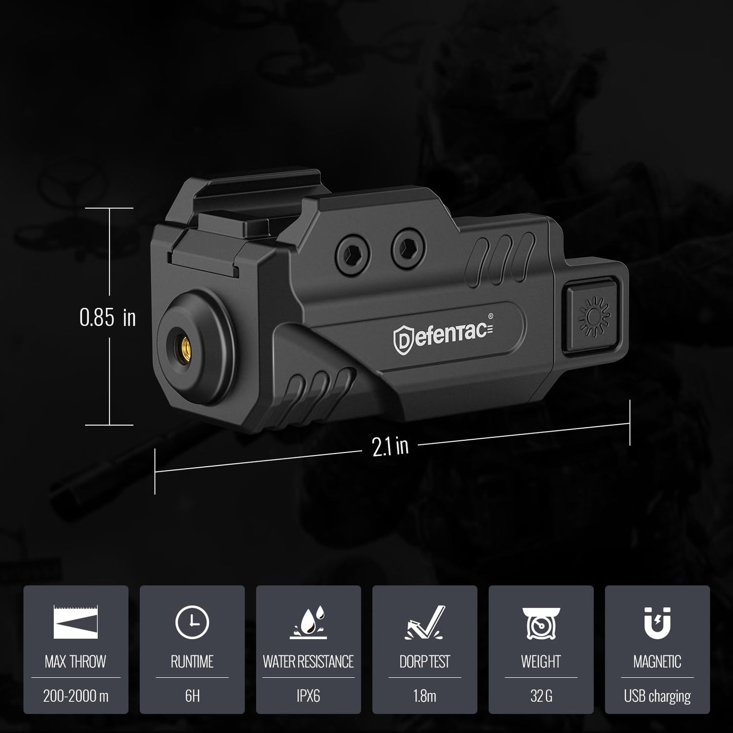 Defentac Red Laser Sight for Pistol/Handgun