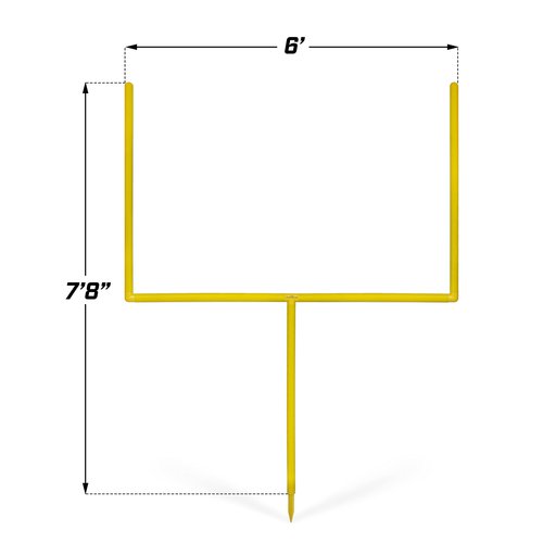 GoSports 8 ft PRO Kick Challenge Football Game Field Goal Post Set with 2 Footballs and Kicking Tee - Life Sized Backyard Field Goal for Kids & Adults