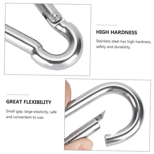 Toddmomy Hammock Hanger Hardware Kit 4 Pack Swing Hanging Kit Fixed Hooks and Spring Hooks for Swing Set