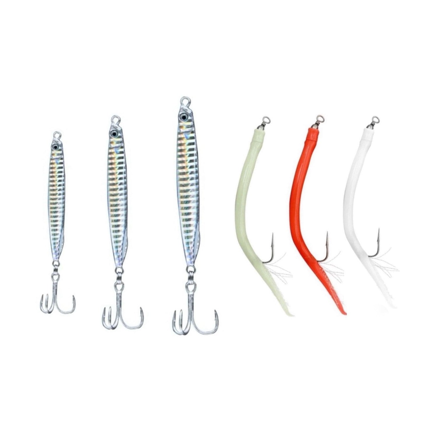 Navicatch Saltwater Fishing Lures Fishing Jigs Fishing Spoons for Striped bass, Pompano, Spanish Mackerel，Bluefish,Metal Jigging, Diamond Jigs Silver 3pcs. 1 2/5oz+1 4/5oz+ 2oz Premium to Choose