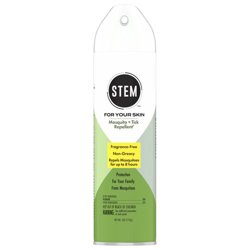 STEM Repels Mosquitoes And Ticks, Mosquito Repellent and Tick Spray, Picaridin Bug Spray, Fragrance-Free, 6 oz