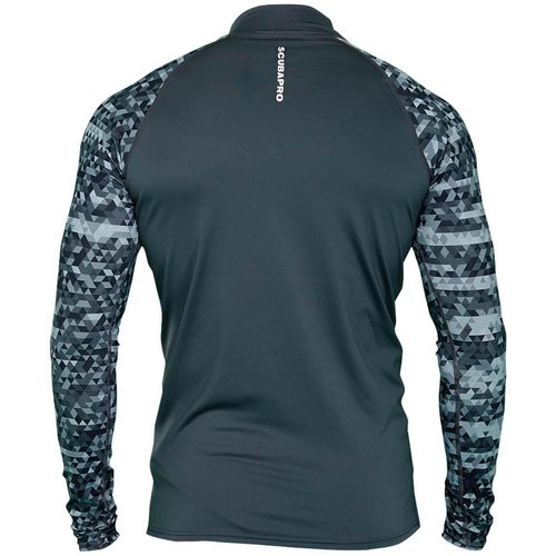 SCUBAPRO UPF 50 Rash Guard Long-Sleeve Men’s Diving Shirt, for Scuba Diving and Water Sports, Pull-On Polyester Exposure Protection Layer, X-Large, Graphite