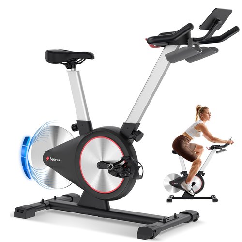 Sperax Exercise Bike, Stationary Bikes for Home, Indoor Cycling Bike, Spin Bike with Comfortable Seat, LED Display
