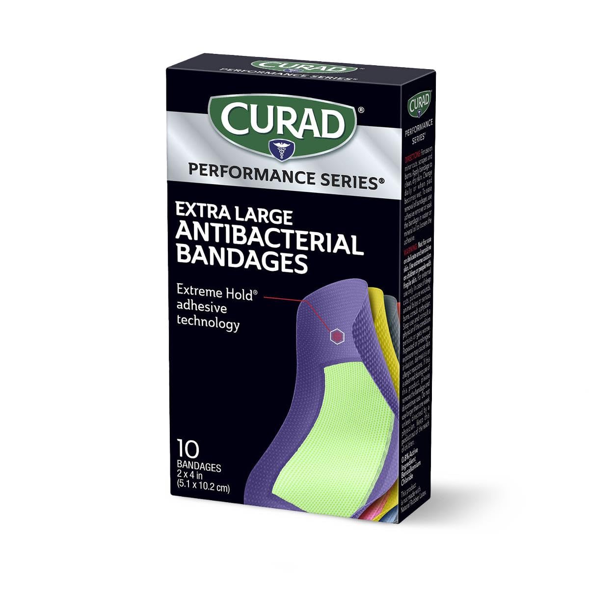 CURAD® Performance Series® Extra Large Antibacterial Bandages, 30 Count