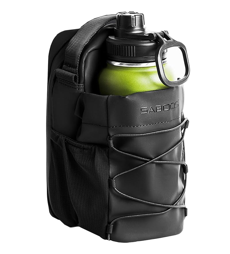 Magnetic Gym Bag Sling for Men & Women - Black | Multi-Carry Water Bottle Carrier