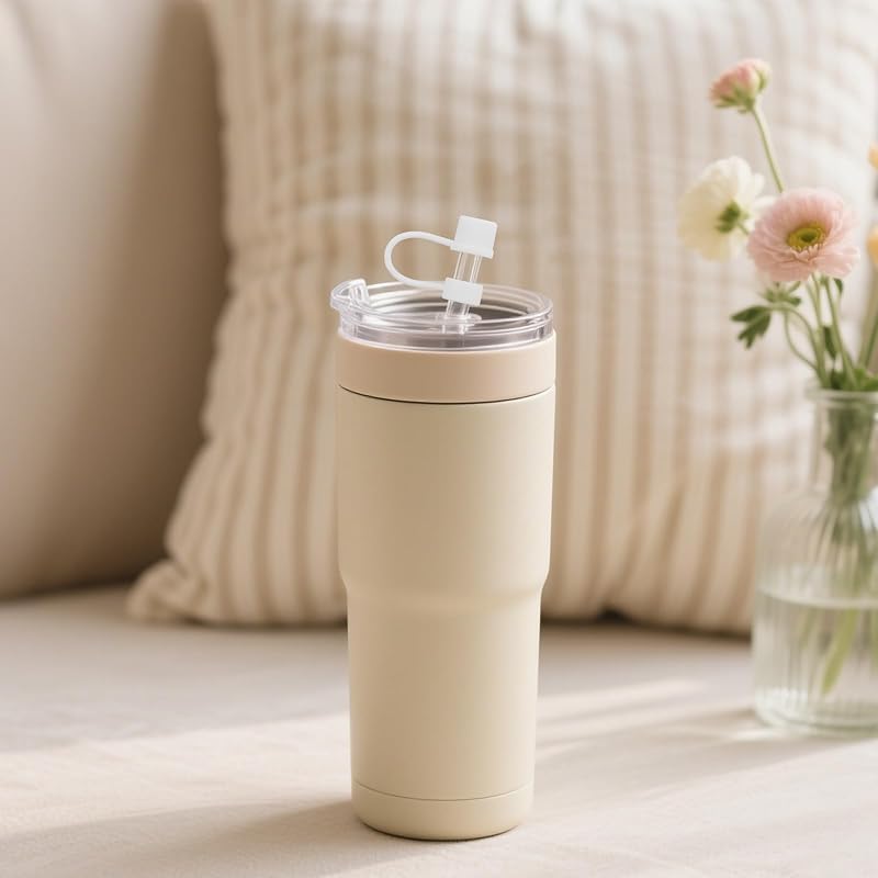 White 4-Pack Silicone Straw Tip Covers for Brumate Era 30oz/40oz Tumblers