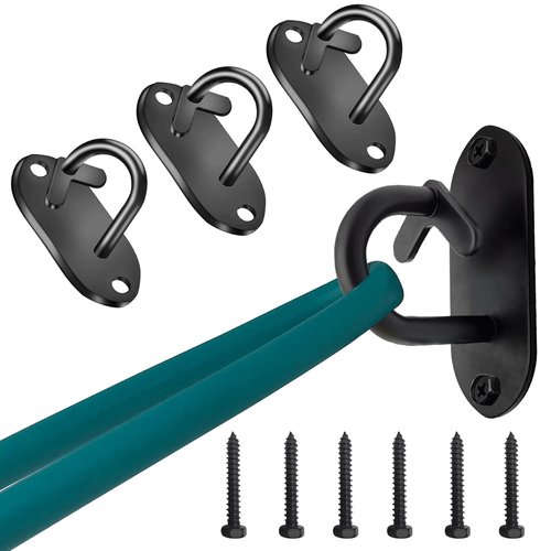 TUOSHUNGE 3-Pack Resistance Band Wall Anchor, Workout Wall Mount Anchor, Wall Mount Bracket for Suspension Straps, Space Saving Workout Equipment for Strength Training, Home Gym, for Wooden Wall