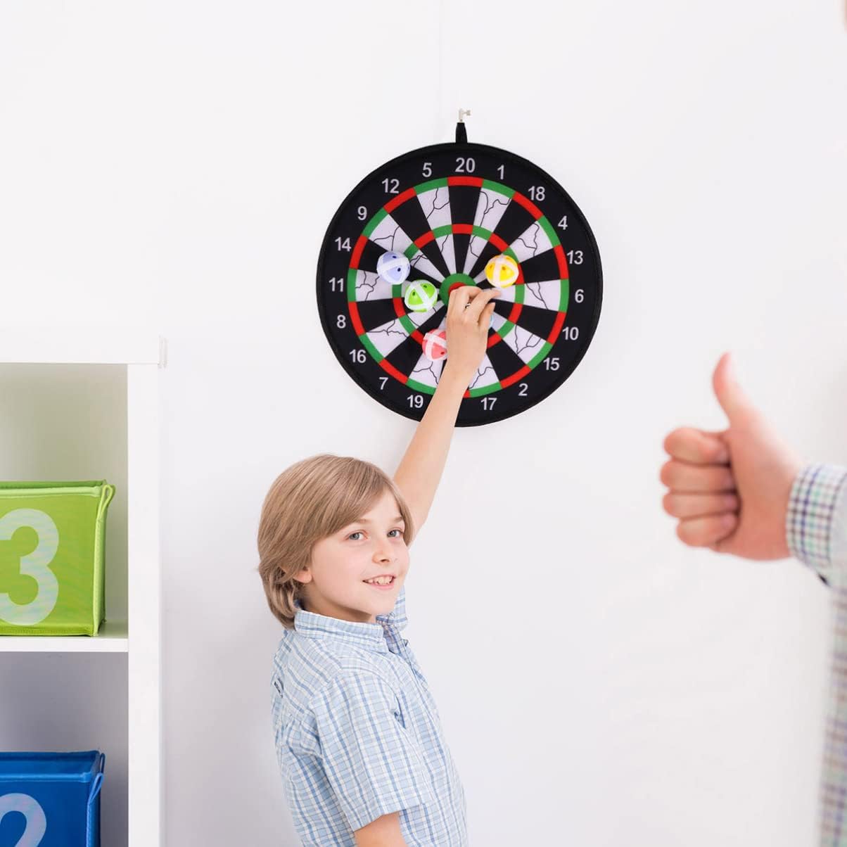 1set Delicate Round Cloth Dart Board Toy Kit Parent-boy Girl Interactive Sticky Soft for Indoor Fun Lightweight and Portable for Boys and Girls and Adults