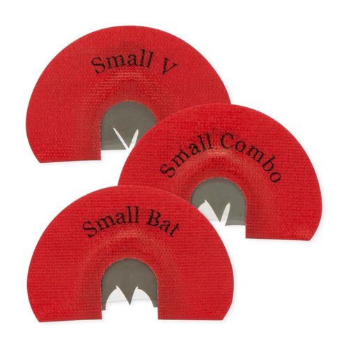 Rolling Thunder Small Frame Turkey Mouth Calls, 3-Pack, Combo Cut, V-Cut, Batwing Cut