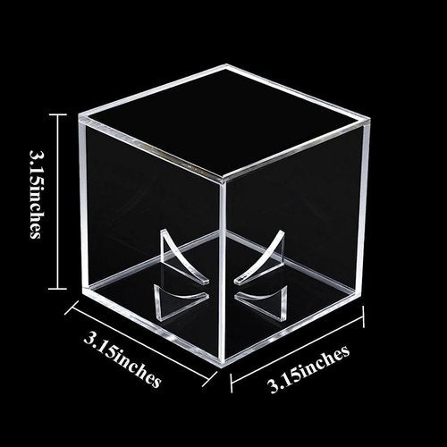 Acrylic Clear Baseball Display Case, UV Protection Baseball Holder Square Cube Ball Protector, Memorabilia Autograph Display Box for Official Size Baseball