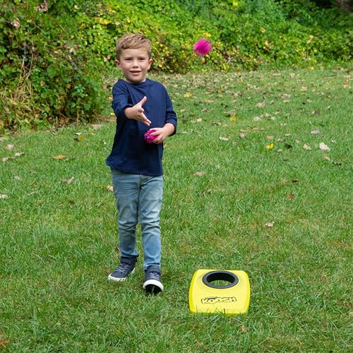 Kids Cornhole Set with Neon Koosh Balls - Single Yellow Cornhole