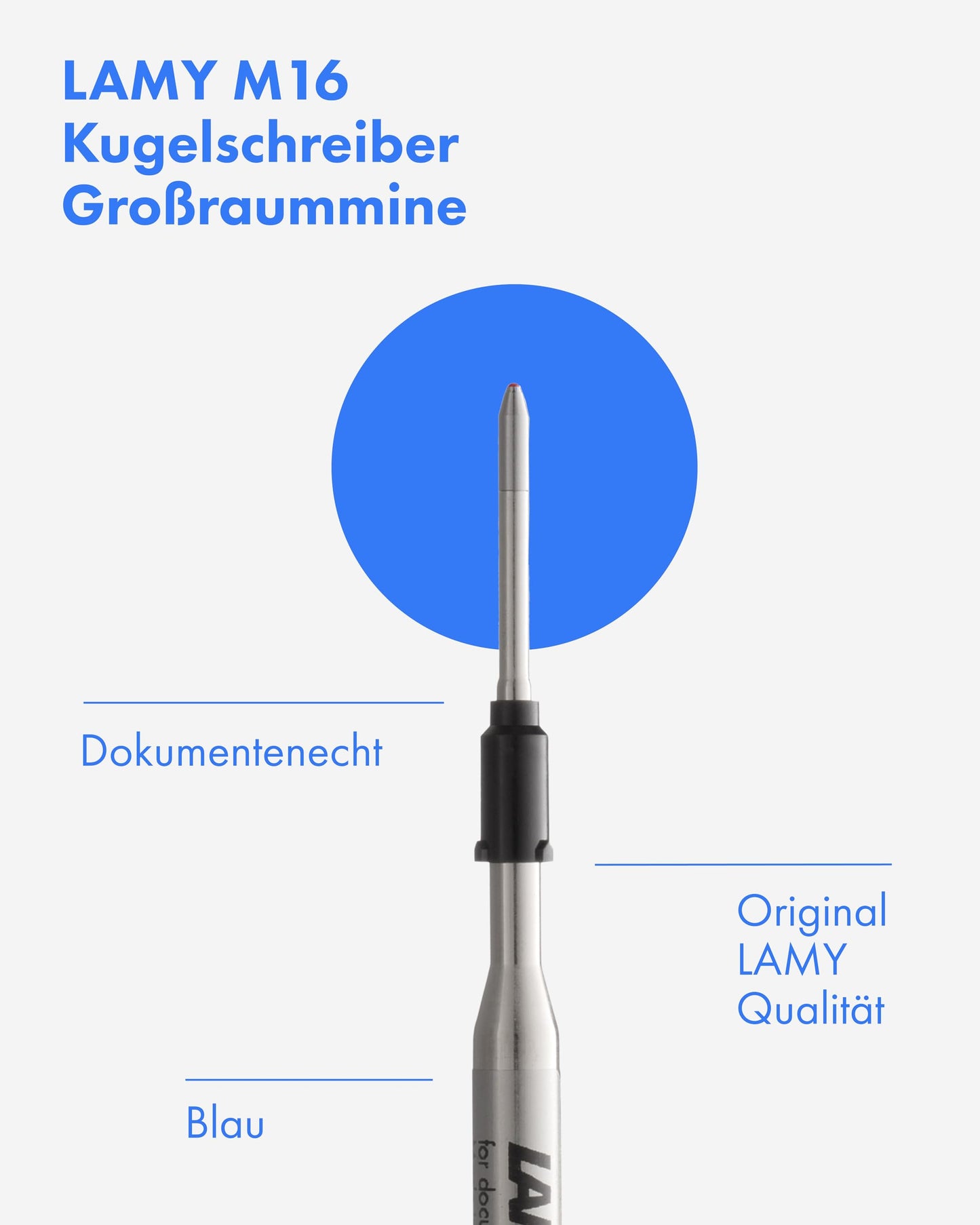 Lamy M16 Blue Broad for Lamy Ballpoint Pen