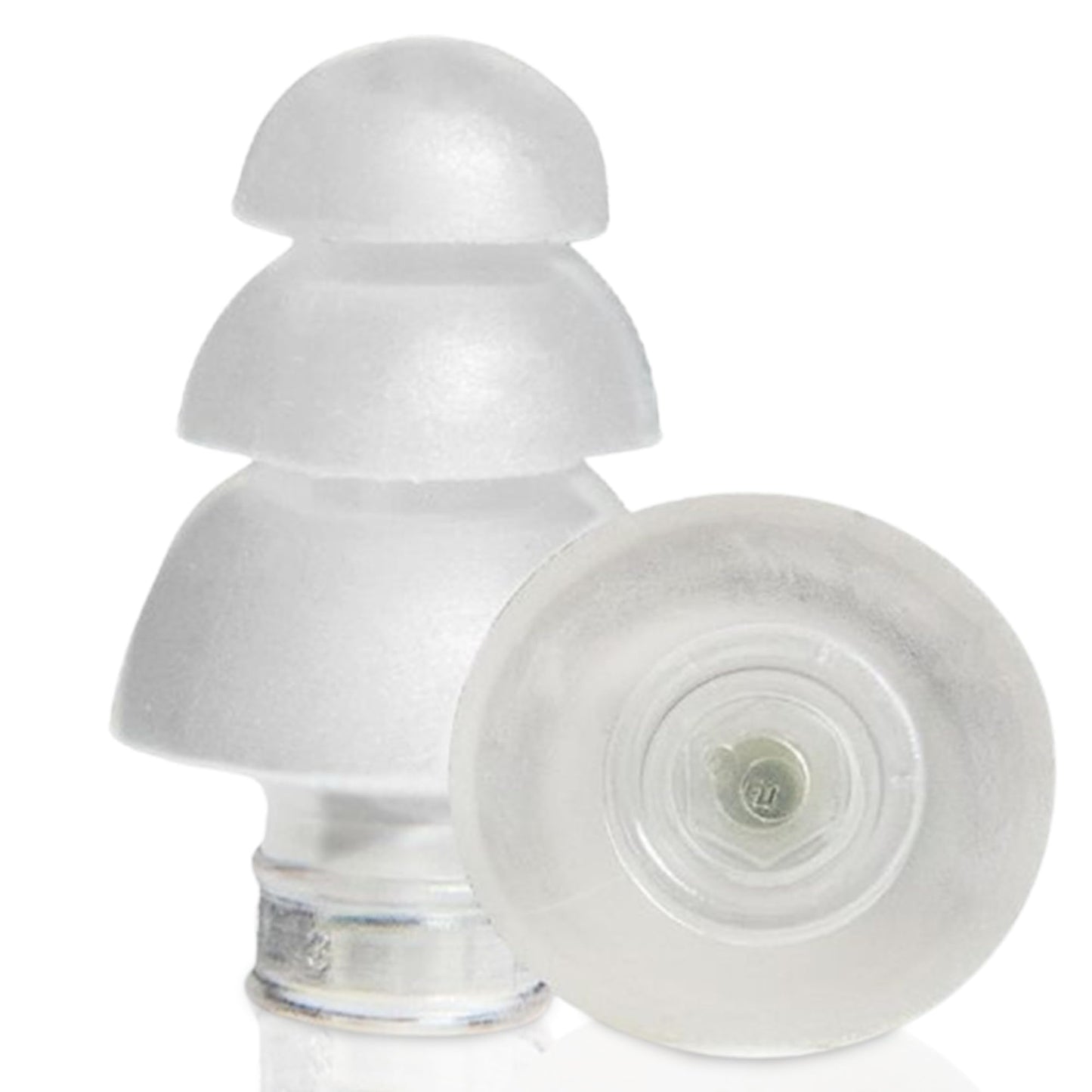 Pluggerz Enjoy Music Earplugs, Transparent, Skin-Friendly Material, Reusable Ear Plugs with Filter, 24-29 dB Noise Reduction Rating, Universal-Fit Hearing Protection for Concerts or Festivals, 1 Pair