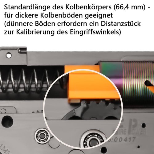 T238-AEG Piston Rack Pro Edition, Compatible with Airsoft AEG Ver.V2/V3 Gearbox Upgrade Kit Set for M4/AK/MP5/G36/P90/AUG/VECTOR, and Other Compatible Models(Orange)
