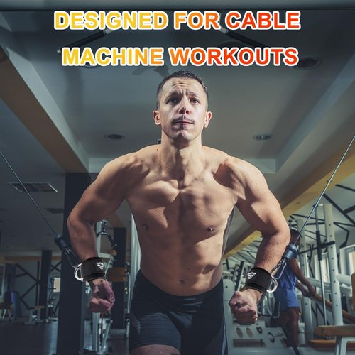 Wrist Cuffs with Dual D-Rings – Secure & Comfortable Support for Cable Machine Workouts, Lateral Raises, Arm Strength Training, and Triceps Exercises