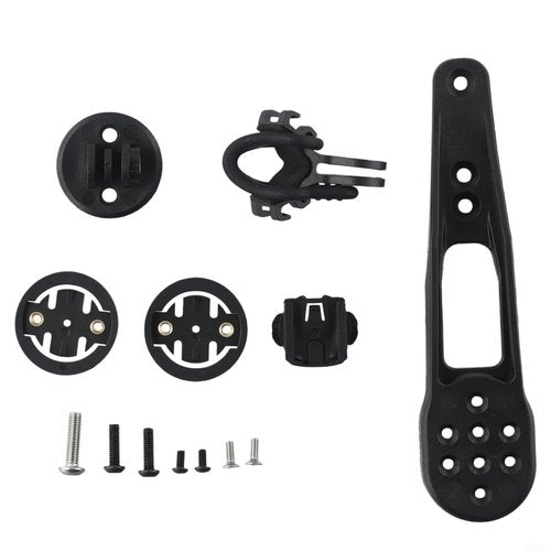 VersaGenius Bicycle Computer Mount Road Bike Bicycle Handlebar Computer Mount Compatible for H31 CP10 CP20 Road Cycling Bike Accessory with Light Mount, Black