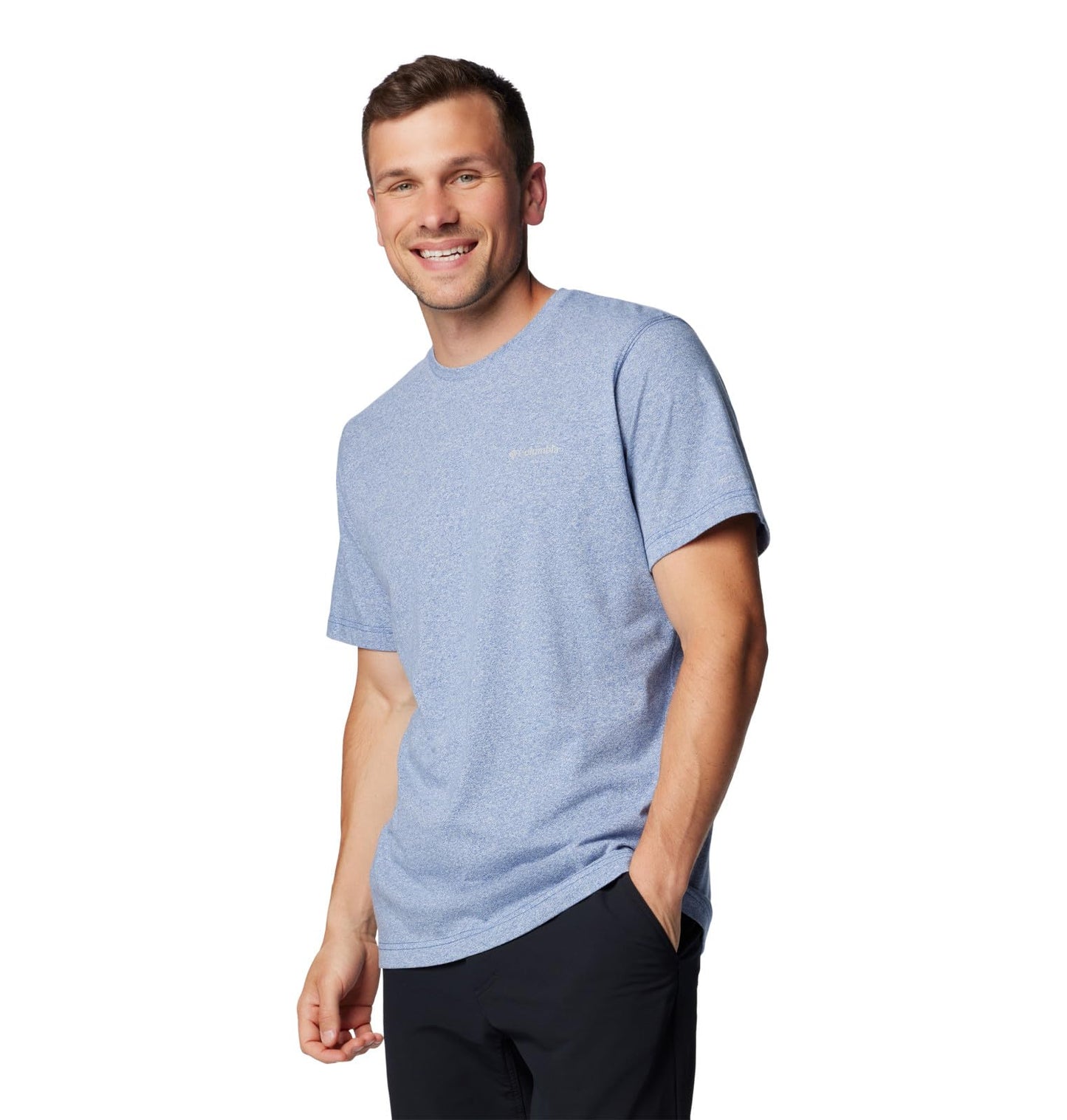 Columbia Men's Thistletown Hills Short Sleeve, Mountain Blue Heather, X-Large