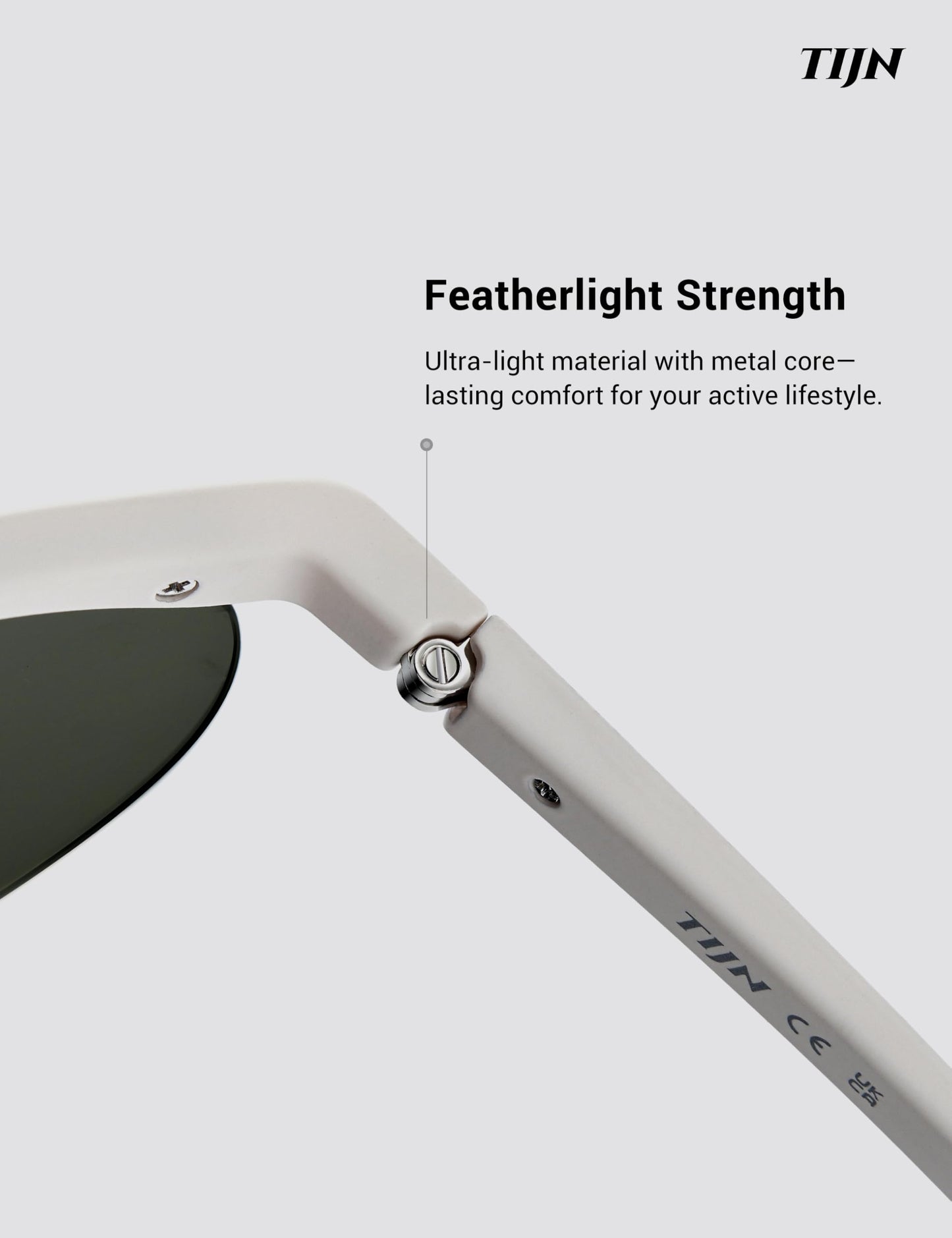 TIJN Anti-Slip Sports Sunglasses for Men Women, UV400 Running Baseball Cycling Golf Hiking Fishing Wrap Around Outdoor Glasses, Mechapulse