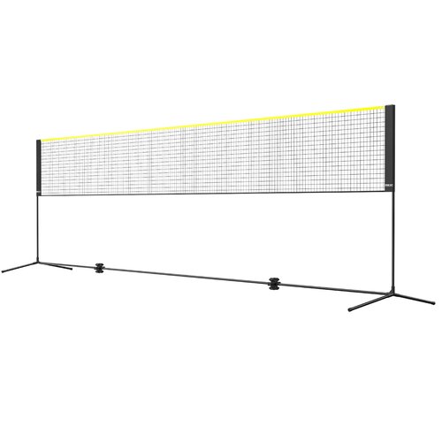 VEVOR Badminton Net, 20ft Wide Foldable Pickleball Set With Stand, Bag, Rackets, Nylon Shuttlecocks for Kid Backyard Indoor Outdoor Use, Height Adjustable Volleyball, Portable Tennis With Poles