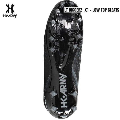 HK Army LT Diggerz_1 Low Top Paintball Cleats - Black/Grey - Size 12