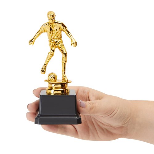 Juvale 12 Pack Small Gold Soccer Trophies for Team Award Ceremonies, Championship Games, Sports Competitions (2.5 x 6 in) - Soccer Trophy