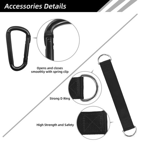 LFJ Aluminum Alloy Cable Pulley with Swing Strap Carabiner, 90mm Pulley Wheel for LAT System DIY Pull Down Attachment,Ladder Lift,Home Gym Equipment (Aluminum Alloy, Silver)