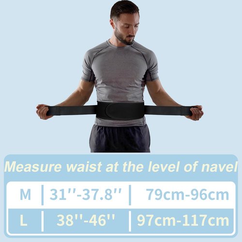 Thin & Lightweight Back Brace for Lower Back Pain Relief – Slim, Breathable Back Support Brace for Sciatica, Herniated Disc – Adjustable Lumbar Support Belt for Men & Women, All Day Comfort