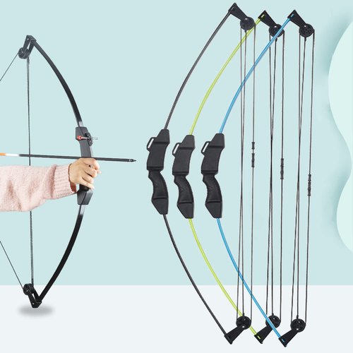 SOPOGER Kids Bow and Arrow Set for Boys Girls, Beginner Bow and Arrow for Kids 8-12 Youth Archery Set, Youth Compound Bow and Arrow Set for Kids Backyard Archery Games Toy Gifts (Black)