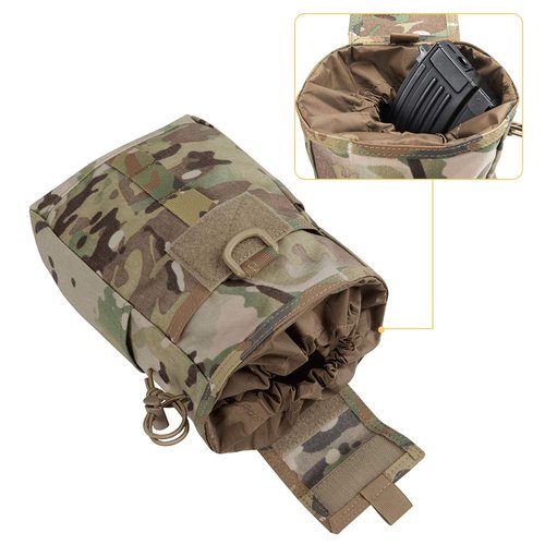 EXCELLENT ELITE SPANKER Molle Dump Pouch Drawstring Magazine Utility Pouch Folding Dump Pouch Waist Bag(Multicam)