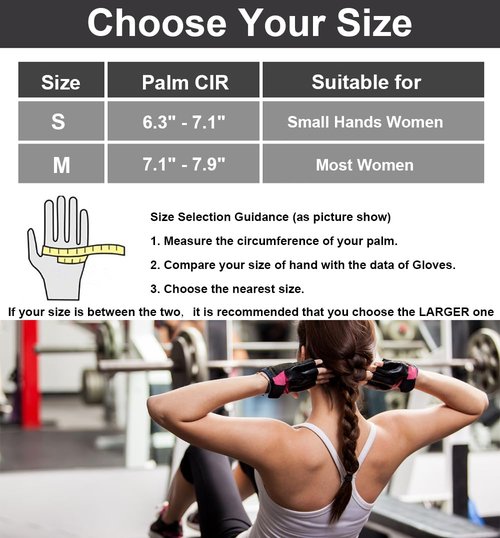 SUJAYU Gym Gloves Workout Gloves Women, Anti-Slip Breathable Gym Essentials Women for Weightlifting Cycling Training, Guantes para Gym Mujer (Medium)
