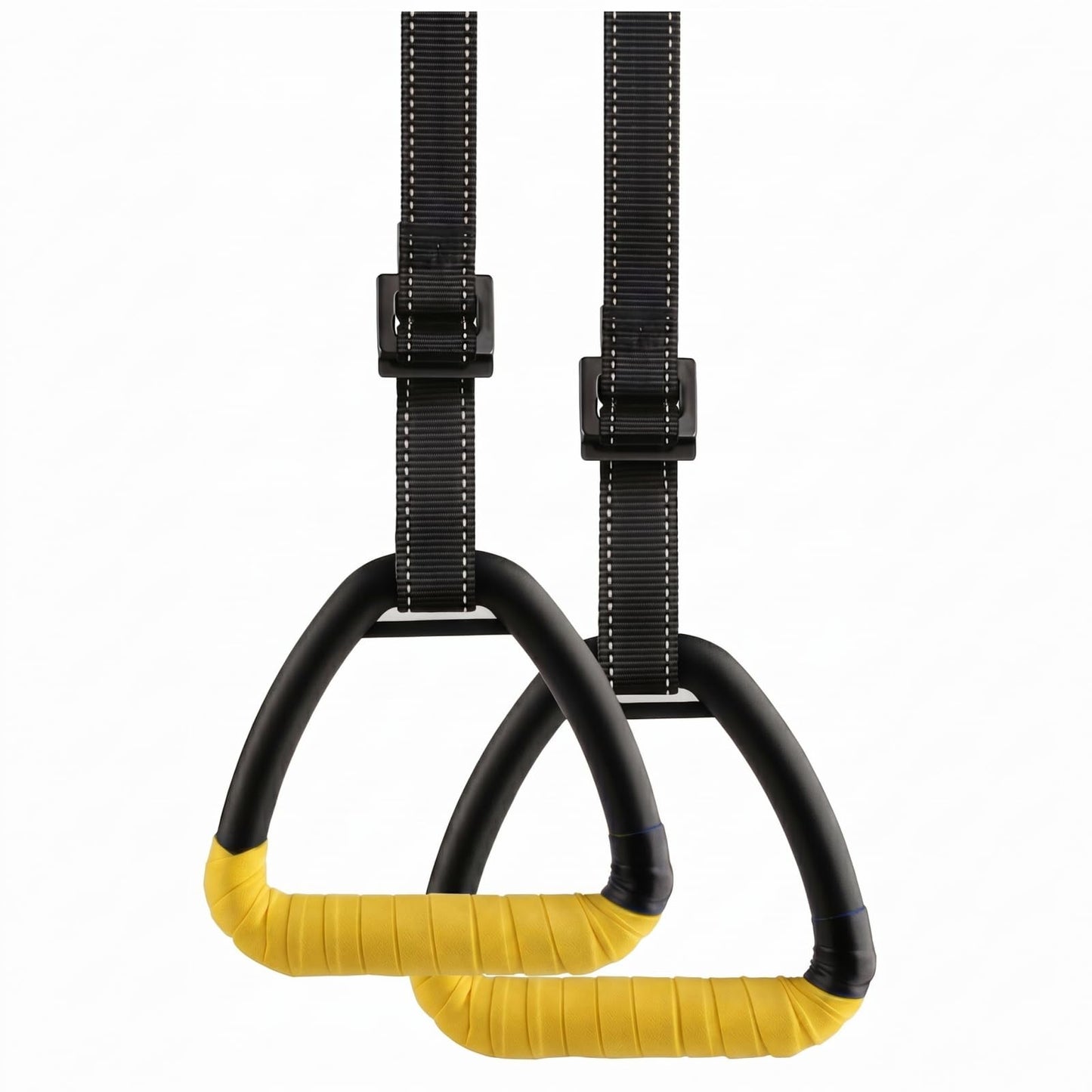HaeNayc Gymnastic Rings, Gymnastic Rings Equipment, Pull-up Gymnastic Rings, Home Gymnastic Rings no-Punch bar Lanyard for Training Workouts (Yellow)