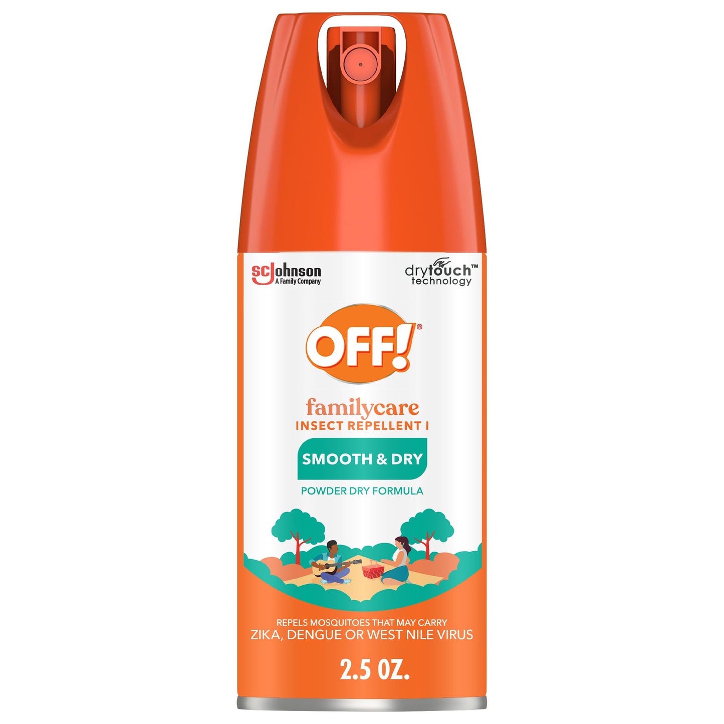 OFF! Family Care Mosquito, Tick, and Insect Repellent I, Smooth & Dry Bug Spray for the Beach, Backyard, Picnics and More, 2.5 oz (Pack of 12)