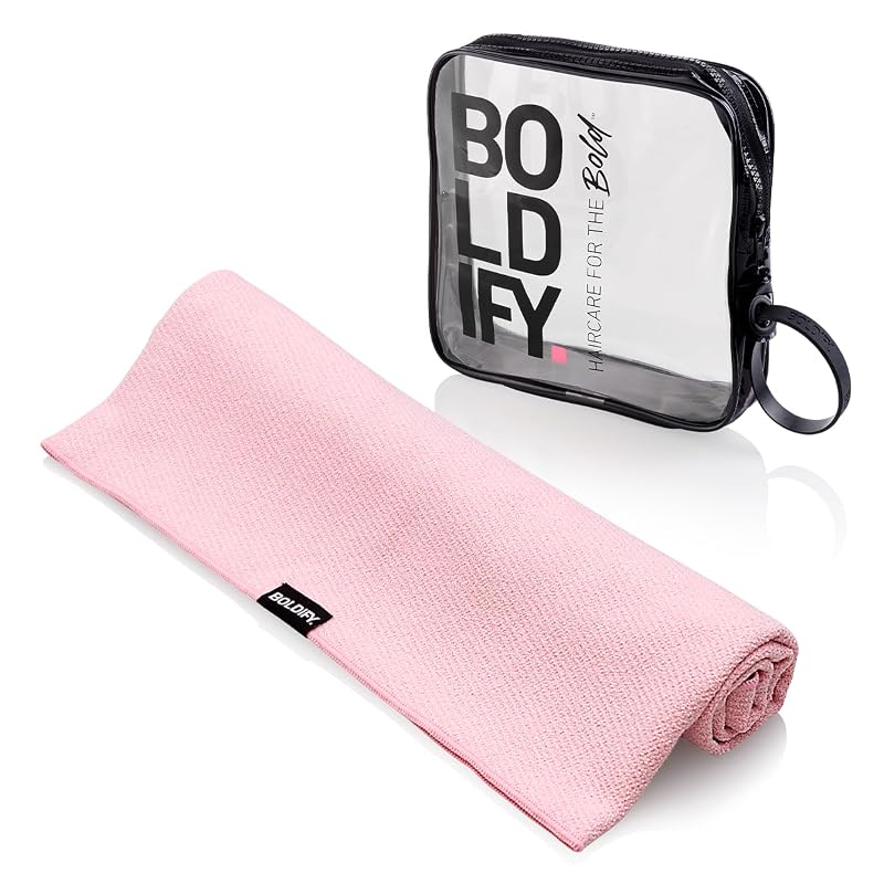 Boldify Pink Quick-Dry Microfiber Hair Towel Wrap for Thin & Curly Hair – Women