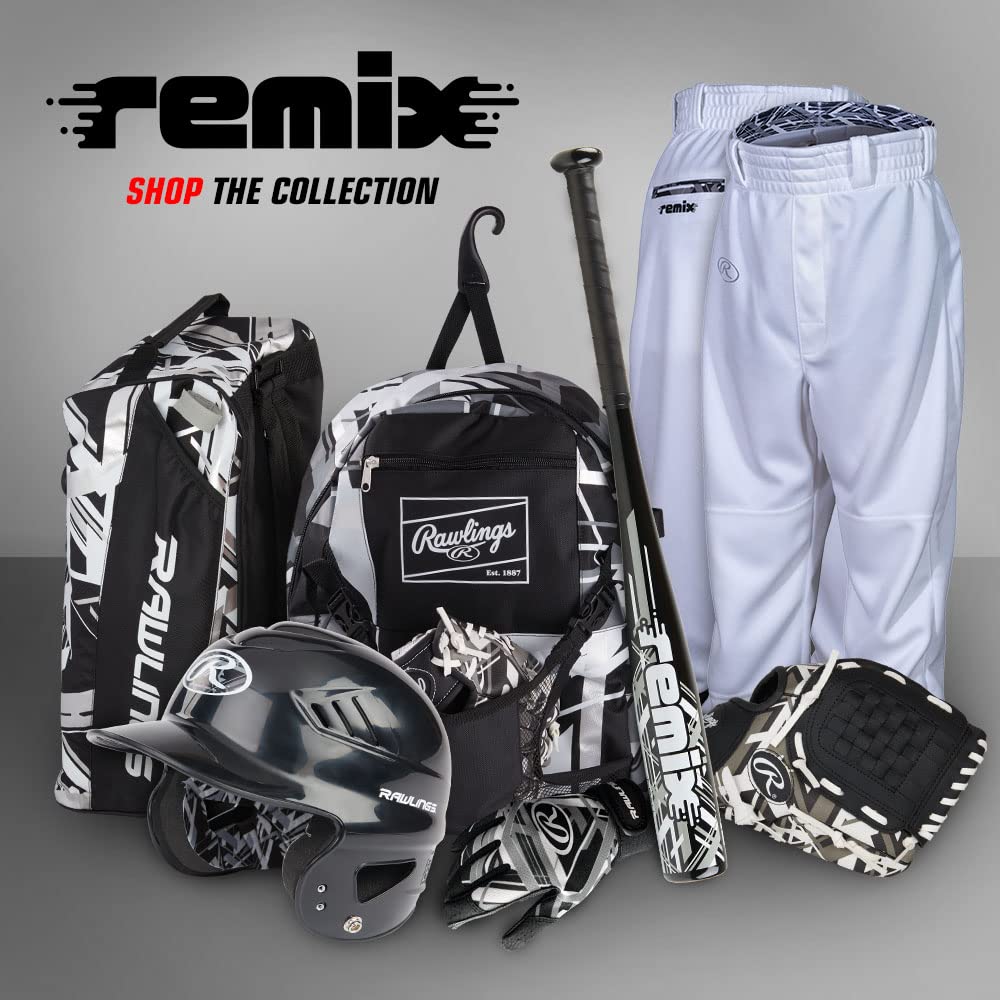 Rawlings REMIX | T-Ball & Youth Baseball & Softball | Game/Practice Pants | Grey/Black | Small