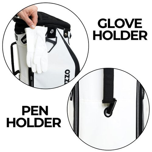 IZZO Ultra Lite Golf Bag, Cart Bag (White)
