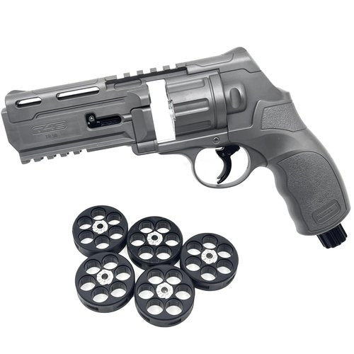 Umarex T4E TR50 Revolver .50 Caliber Training Pistol TR 50 Paintball Gun Marker, Combat Gray