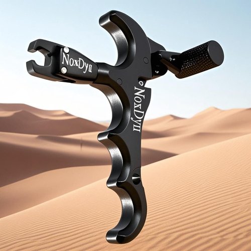 NoxDyn Bow Release with D Loop Rope, Archery Compound Bow Release 360° Rotatable Thumb Release for Archery Accessories (Black)
