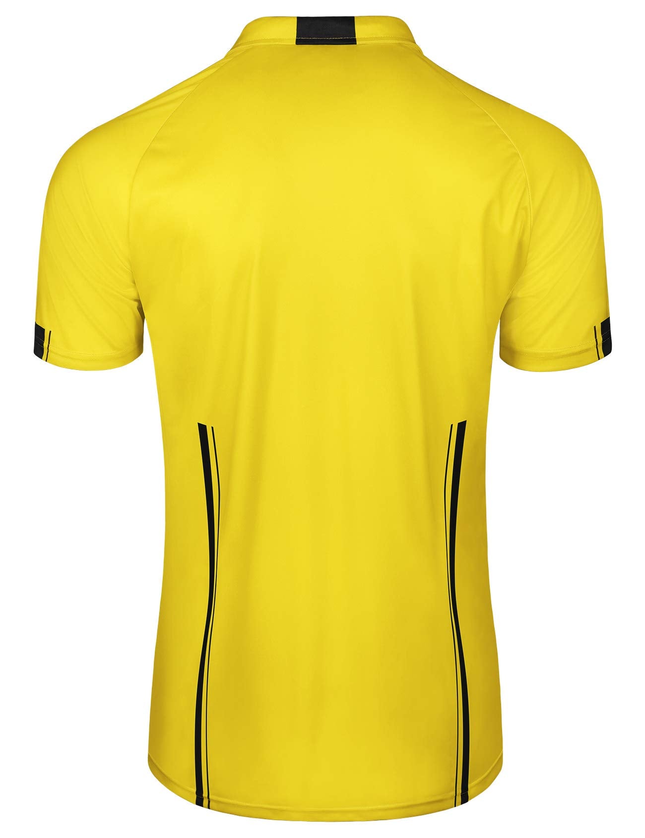 FitsT4 Sports Pro Soccer Referee Jersey Short Sleeve Ref Shirts Yellow 3X-Large