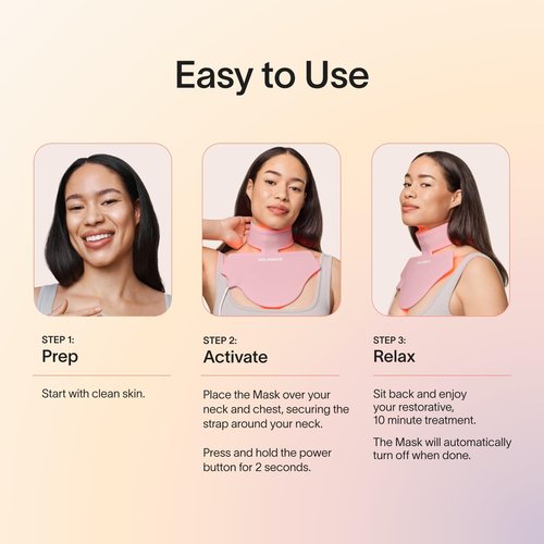 Solawave Red Light Therapy Mask for Neck & Chest | Red Light & Near Infrared Light Device for Décolleté | Rejuvenates the Skin, Smooths Look of Fine Lines & Wrinkles | Anti-Aging Skincare at Home