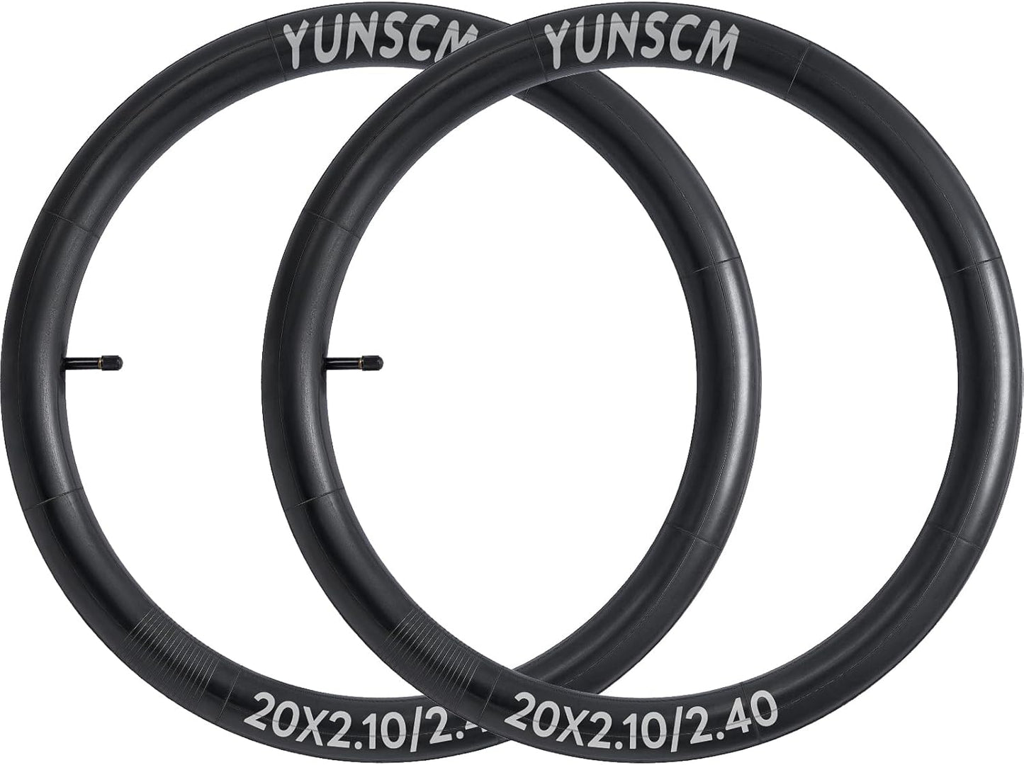 2-PCS 20" Heavy Duty Bike Tire Tubes 20x2.10/2.40 Schrader Valve (52/62-406) 20 Bicycle Inner Tubes Compatible with 20x2.10 20x2.125 20x2.20 20x2.25 20x2.3 20x2.35 20x2.4 Tire Tubes